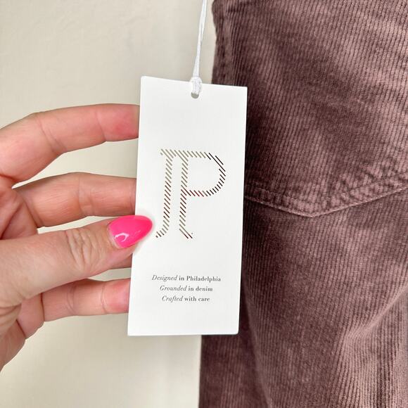 Anthropologie Pilcro The Yaya Mid Rise Corduroy Crop Kick Flare Jeans 23 Tall - Picture 13 of 16